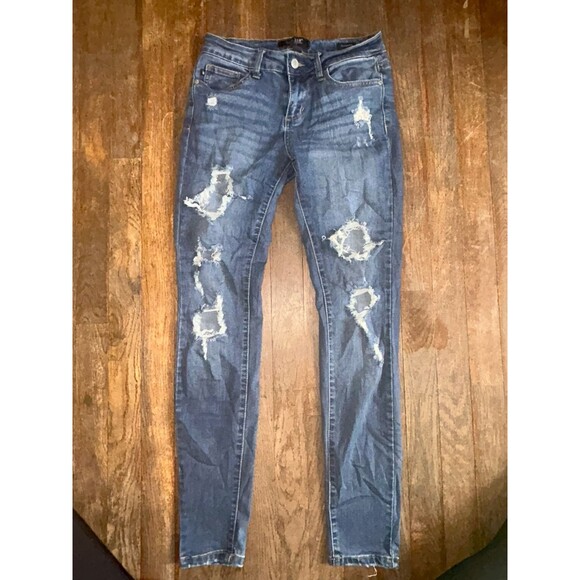 JUDY BLUE HIGH WAIST SKINNY WOMENS JEANS SIZE 1/25 - Picture 1 of 7